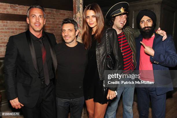 Joey Giuntoli, John DeLucie, Fernanda, Adam Green and Waris Ahuwalia attend Art Ruby dinner to celebrate Richard Phillips at The Lion on April 26,...