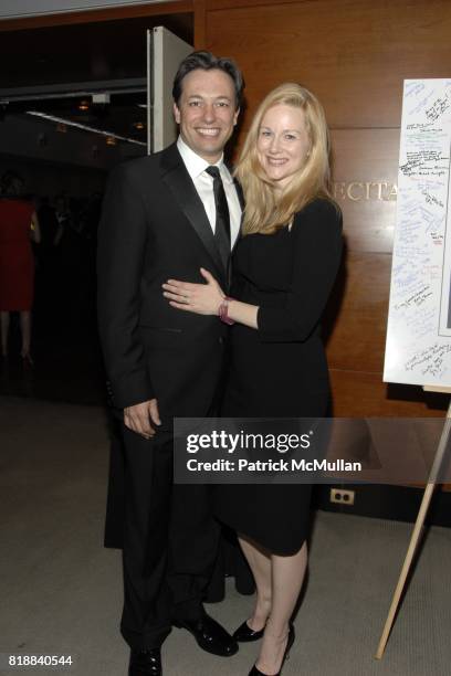 Marc Schauer and Laura Linney attend The Juilliard School Gala Celebrating Joseph W. Polisi at The Juilliard School on April 26, 2010 in New York...