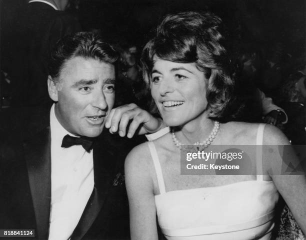 Actor Peter Lawford and his wife Pat Kennedy at an Eddie Fisher concert at Cocoanut Grove, USA, 13th June 1962.