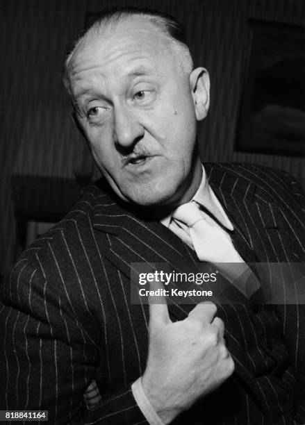 Icelandic writer Halldor Laxness, winner of the Nobel Prize for Iiterature in 1955, October 1955.