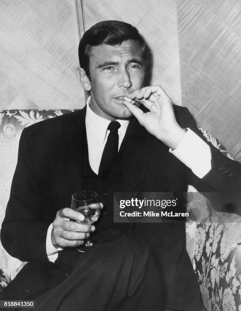 Actor George Lazenby attends a reception at the Dorchester Hotel in London to publicise his upcoming role as James Bond in the film 'On Her Majesty's...
