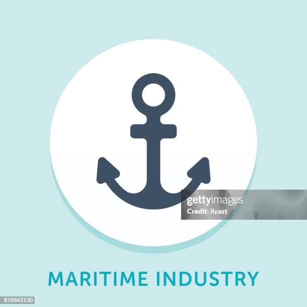 anchor curve icon - anchor winch stock illustrations