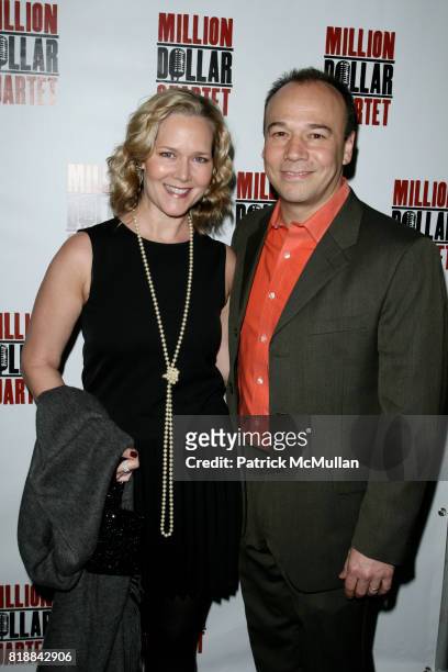 Rebecca Luker and Danny Burstein attend Opening Night of "MILLION DOLLAR QUARTET" at Nederlander Thearte on April 11, 2010 in New York City.