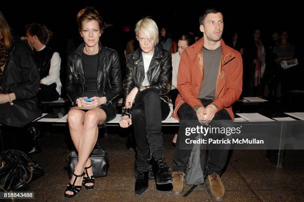 Robbie Myers, Kate Lanphear and Keith Pollock attend BANANA REPUBLIC Fall/Holiday 2010 Fashion Show at Cedar Lake on April 22, 2010 in New York City.