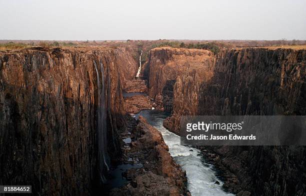 victoria falls national park, zimbabwe. - zambezi river stock pictures, royalty-free photos & images
