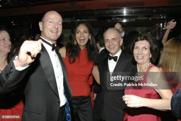 Prince Dimitri of Yugoslavia, Susan Fales-Hill, Robert Couturier and Pamela Fiori attend Alison Mazzolaís Birthday Party hosted by George Farias and...