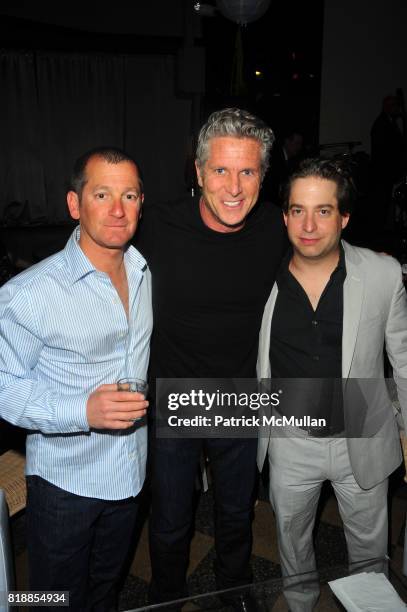 Gregg Weinstein, Donny Deutsch and Charlie Walk attend Dana & Richard Kirshenbaum semi-annual Hot Hot Hot Party at SOBs NYC on April 10, 2010.