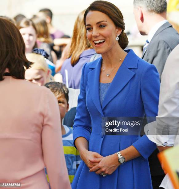 Catherine, Duchess of Cambridge visit Strassenkinder, a charity which supports young people from disadvantaged backgrounds during an official visit...