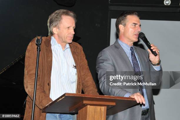 Bernard Lackner and Chris Noth attend RAINFOREST ACTION NETWORK's 25th Anniversary Benefit Hosted by CHRIS NOTH at Le Poisson Rouge on April 29, 2010...