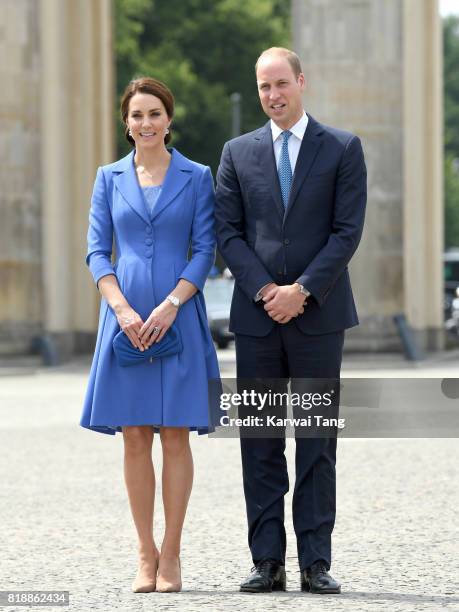 Catherine, Duchess of Cambridge and Prince WIlliam, Duke of Cambridge visit The Brandenburg Gate on day 3 of their Royal Tour of Poland and Germany...