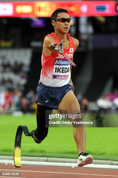 Mikio Ikeda of Japan competes in the Men’s 400m T44 during the IPC World ParaAthletics Championships 2017 at London Stadium on July 17, 2017 in...