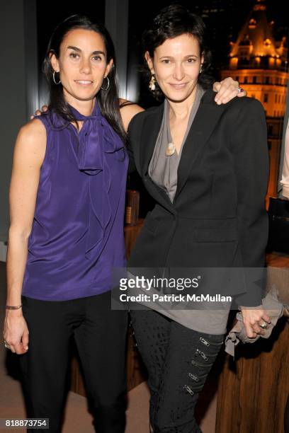 Charlotte Sarkozy and Jeanne Greenberg Rohatyn attend LOEWE Dinner at The Magic Room on April 27, 2010 in New York City.