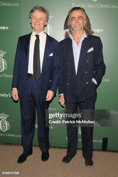 Giovanni Geddes and Gelasio Gaetani Lovatelli D'Aragona attend Ornellaia 2007 Vendemmia DíArtista Celebration Dinner at The Whitney Museum of...