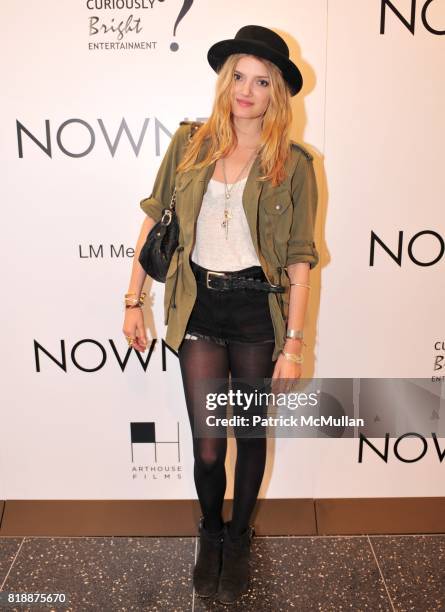 Lily Donaldson attends NOWNESS Presents the New York Premiere of Jean-Michel Basquiat: The Radiant Child. At MoMa on April 27, 2010 in New York City.