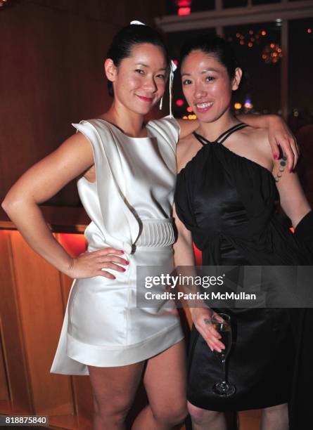 Lorenza Arizaga and Becky Yi attend NOWNESS Presents the New York Premiere of Jean-Michel Basquiat: The Radiant Child. At MoMa on April 27, 2010 in...
