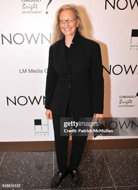 Annie Liebovitz attends NOWNESS Presents the New York Premiere of Jean-Michel Basquiat: The Radiant Child. At MoMa on April 27, 2010 in New York City.