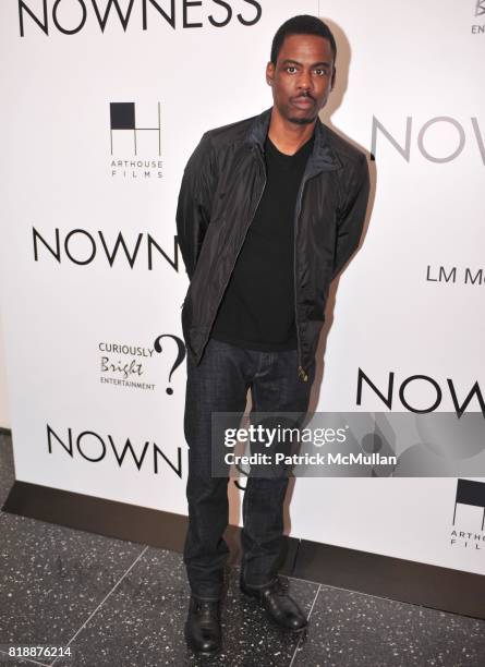 Chris Rock attends NOWNESS Presents the New York Premiere of Jean-Michel Basquiat: The Radiant Child. At MoMa on April 27, 2010 in New York City.