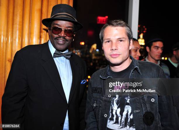 Fab 5 Freddy and Shepard Fairey attend NOWNESS Presents the New York Premiere of Jean-Michel Basquiat: The Radiant Child. At MoMa on April 27, 2010...