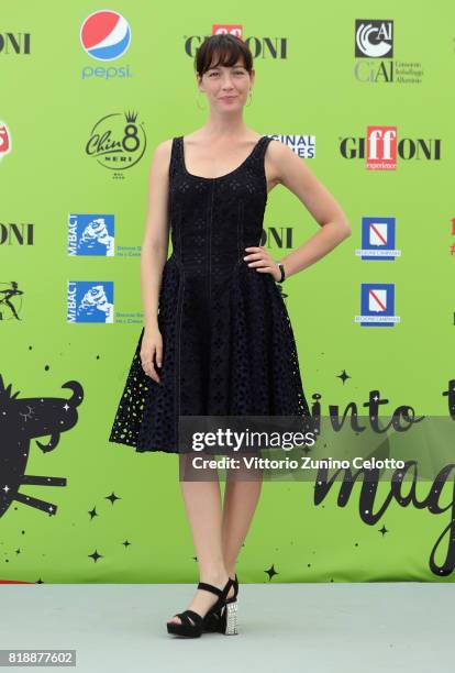 Cristiana Capotondi attends Giffoni Film Festival 2017 on July 19, 2017 in Giffoni Valle Piana, Italy.