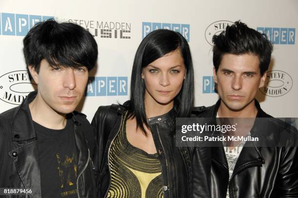 Greg Krelenstein, Leigh Lezark and Geordon Nicol attend PAPER MAGAZINE's 13th Annual Beautiful People Party at Hiro Ballroom on April 29, 2010 in New...