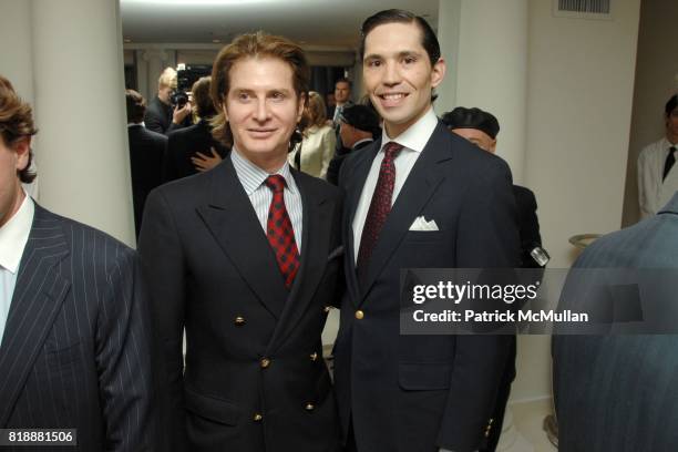 Eric Javits and Edmundo Huerta attend Geoffrey Bradfield's Reception for HRH The Prince Edward and the Duke of Edinburgh's Awards at Geoffrey...