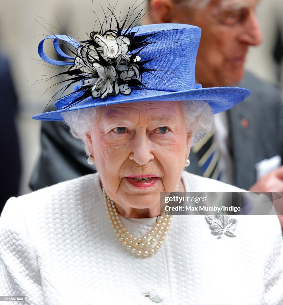 The Queen And Duke Of Edinburgh Visits Canada House