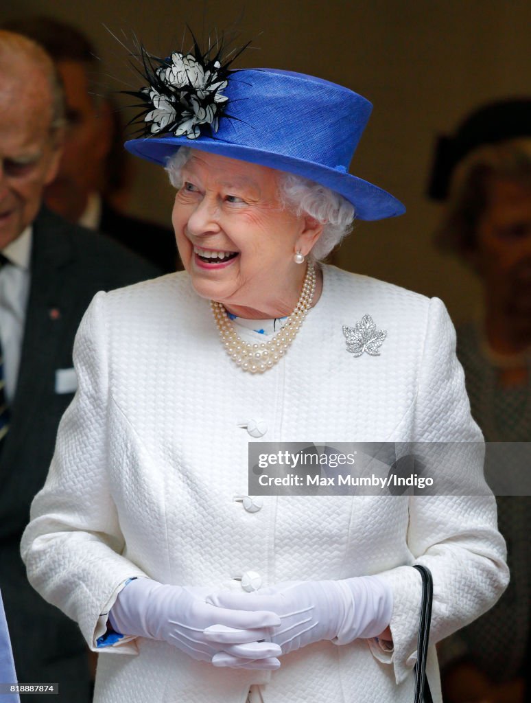 The Queen And Duke Of Edinburgh Visits Canada House
