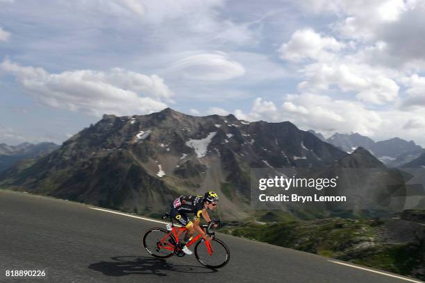 Sylvain Chavanel of France and Direct Energie descends the Col du Galibier on stage seventeen of the 2017 Tour de France, a 183km road stage from La...