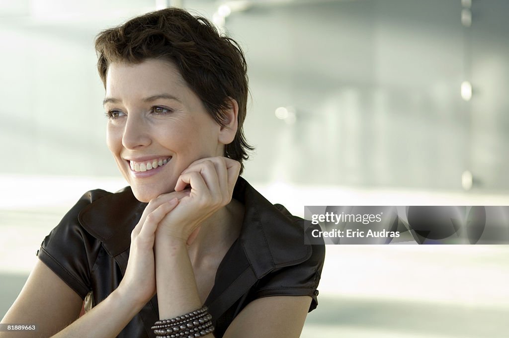 Mid adult woman smiling