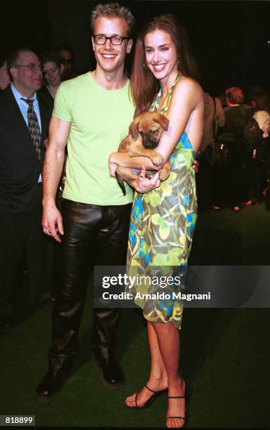 Actors Todd Rotondi and Guenia Lemos from "As The World Turns" attends a party March 15, 2001 to support the Animal Haven animal shelter at the...