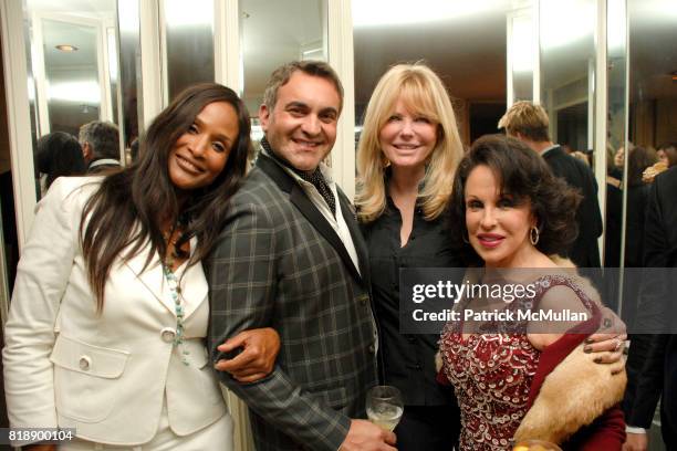 Beverly Johnson, Martyn Lawrence Bullard, Cheryl Tiegs and Nikki Haskell attend Mayor Antonio Villaraigosa celebrates Nikki Haskell's Birthday at...