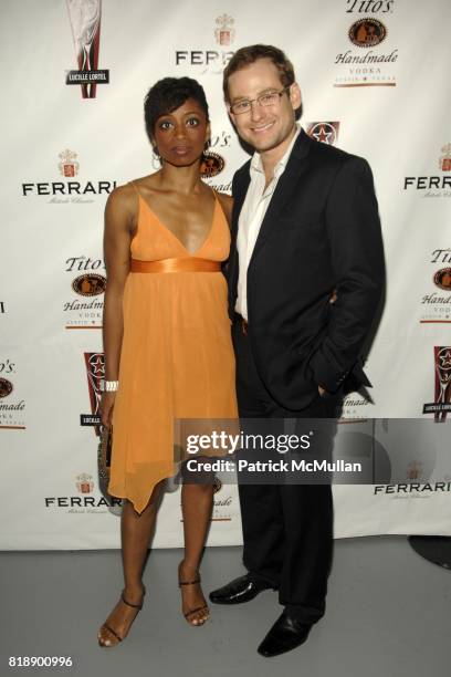 Montego Glover and Chad Kimball attend The 2010 LUCILLE LORTEL AWARDS For Outstanding Achievement Off Broadway at Terminal 5 on May 2, 2010 in New...