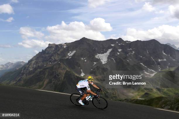 Mikel Landa of Spain and Team SKY descends the Col du Galibier on stage seventeen of the 2017 Tour de France, a 183km road stage from La Mure to...