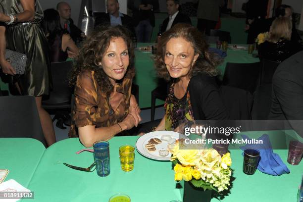 Jacqueline Schnabel and Diane von Furstenberg attend DIANE VON FURSTENBERG Dinner In Honor Of CARLOS JEREISSATI at DVF Studios on May 18, 2010 in New...