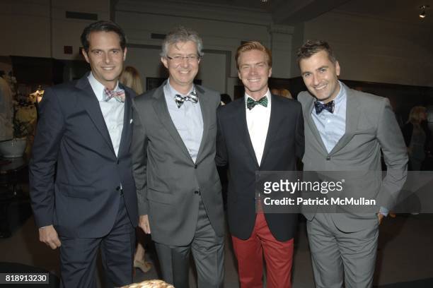 Arthur Wayne, Claudio del Vecchio, Cooper Ray and Euan Rellie attend Launch of Social Primer for BROOKS BROTHERS Limited Edition Bow Tie Collection...