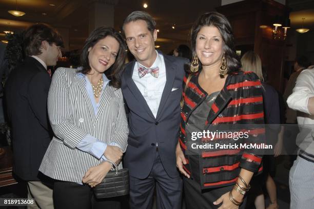 Julie Dannenberg, Arthur Wayne and Cricket Burns attend Launch of Social Primer for BROOKS BROTHERS Limited Edition Bow Tie Collection at Brooks...