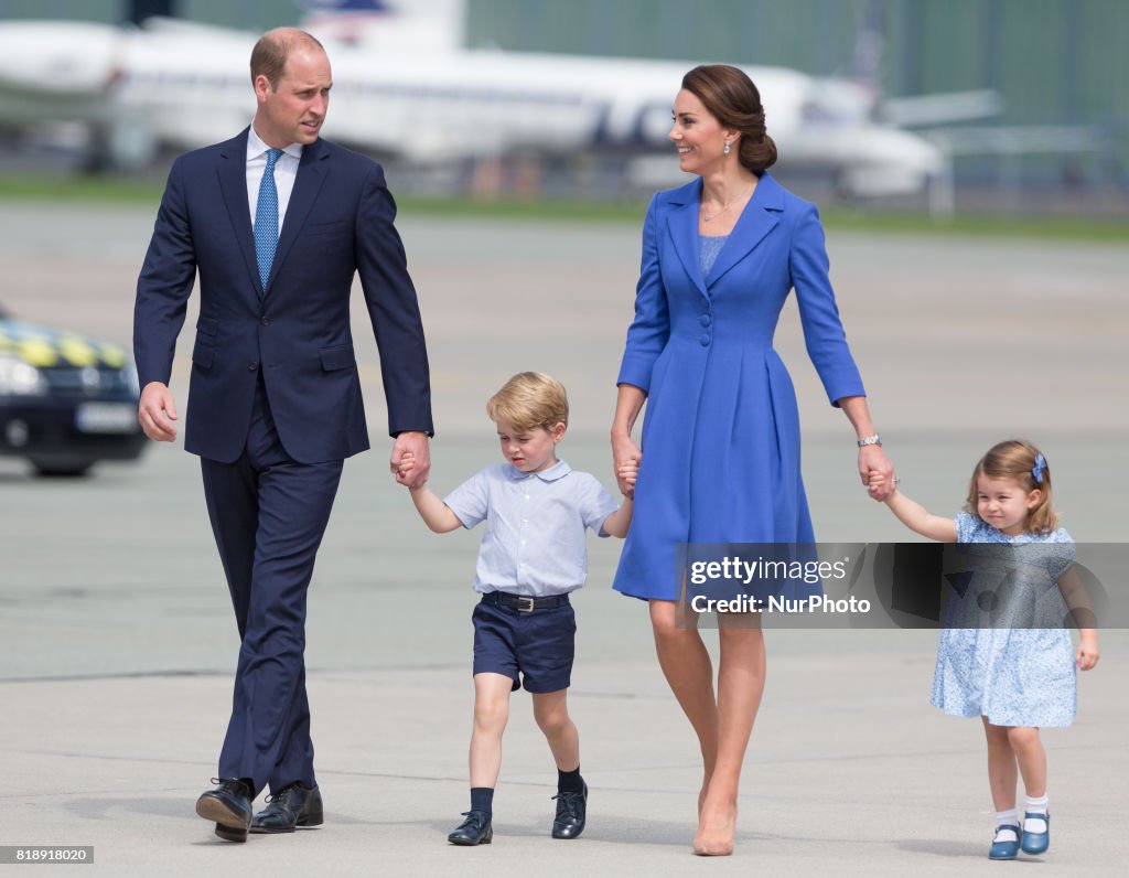 Duke and Duchess of Cambridge leaves Poland