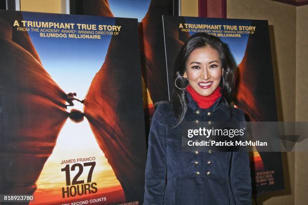 Kelly Choi attends 127 HOURS New York Premiere Hosted by GUCCI at Chelsea Clearview Cinema on November 2, 2010 in New York City.