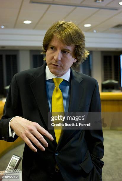 July 10: New Chairman Donald F. McGahn talks to reporters after the meeting of the Federal Election Commission to elect a chairman and vice chairman....