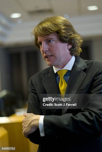 July 10: New Chairman Donald F. McGahn talks to reporters after the meeting of the Federal Election Commission to elect a chairman and vice chairman....