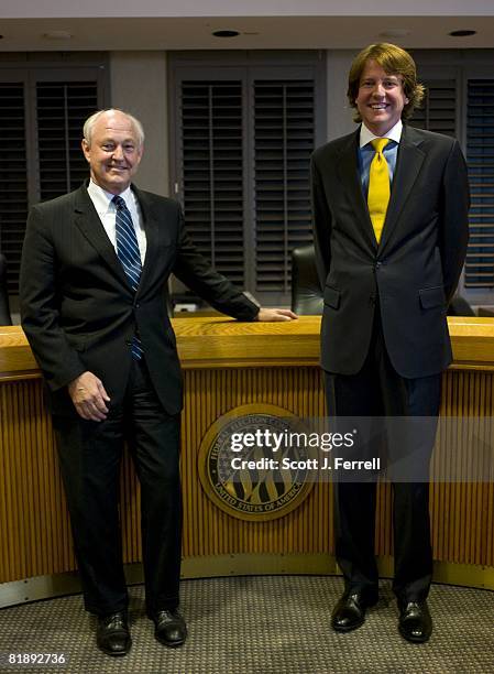 July 10: Newly chosen Vice Chairman Steven T. Walther and Chairman Donald F. McGahn after the meeting of the Federal Election Commission. The Senate...