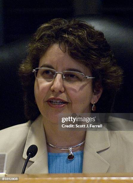 July 10: Ellen Weintraub during the meeting of the Federal Election Commission to elect a chairman and vice chairman. The panel chose Republican...