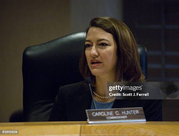 July 10: Commissioner Caroline C. Hunter during the meeting of the Federal Election Commission to elect a chairman and vice chairman. The panel chose...