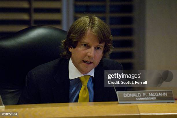 July 10: Chairman Donald F. McGahn during the meeting of the Federal Election Commission to elect a chairman and vice chairman. The panel chose...