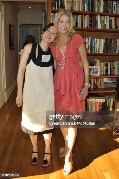 Donna Tartt and Candace Bushnell attend Book Party hosted by Anne and Jay McInerney Celebrating "The Carrie Diaries" by Candace Bushnell at Private...