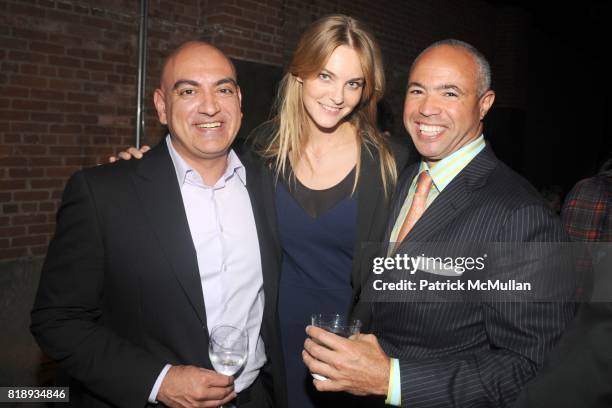 Michael Shoaib, Caroline Trentini and Stefan Kaluzny attend EXPRESS Celebrates 30 Years of Fashion at Eyebeam Studios on May 20, 2010 in Brooklyn,...