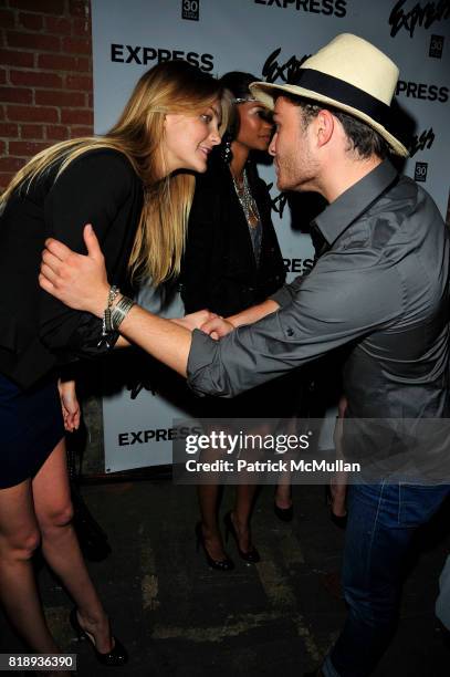 Caroline Trentini and Ed Westwick attend VOGUE Celebrates 30 years of EXPRESS Fashion at Eyebeam Studios on May 20, 2010 in Brooklyn, New York.