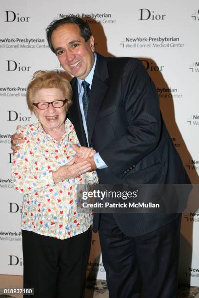 Dr. Ruth and Dr. Frank Chervenak attend The 25th Anniversary New York Presbyterian Lying-In Hospital Fashion Show and Luncheon featuring DIOR Fall...