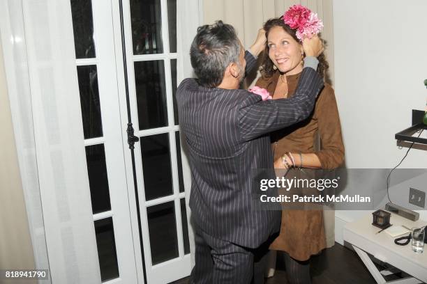 Carlos Mota and Jacqueline Schnabel attend THE MERCER Hosts Party to Celebrate CARLOS MOTA's New Book "FLOWERS: Chic & Cheap" at The Mercer on May...