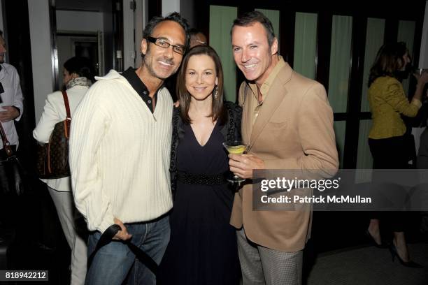 Stuart Brownstein, Bettina Zilkha and Colin Cowie attend THE MERCER Hosts Party to Celebrate CARLOS MOTA's New Book "FLOWERS: Chic & Cheap" at The...